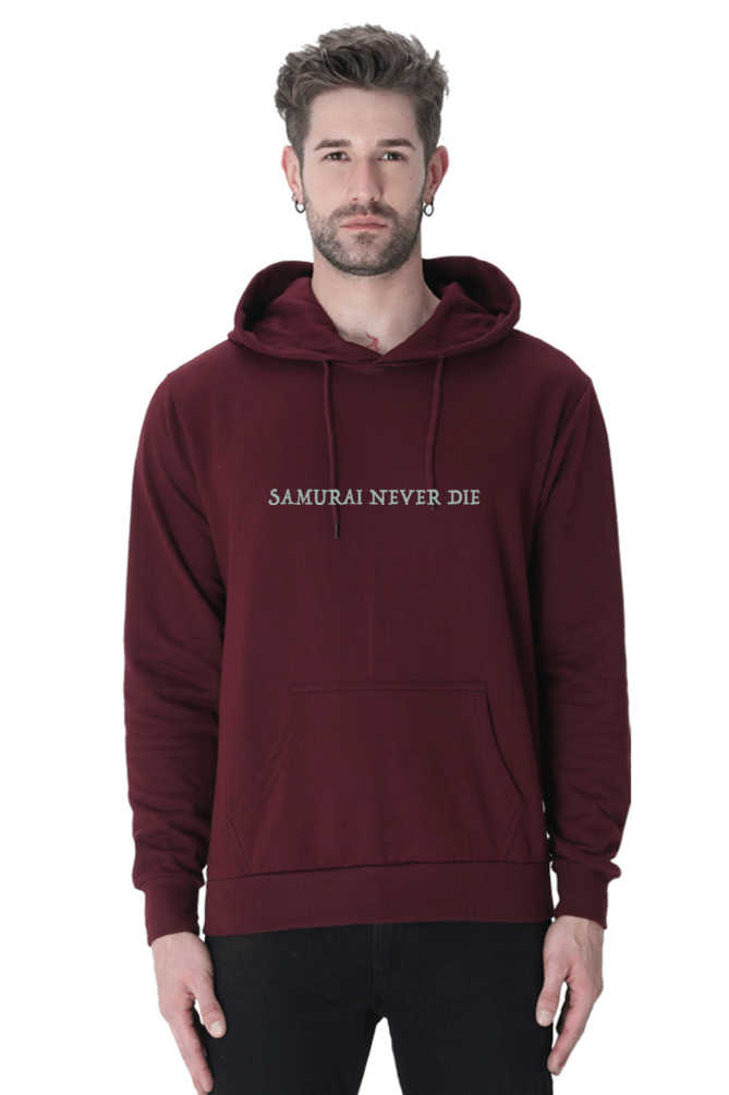 "SAMURAI NEVER DIE" ANCIENT CAT INSPIRED HOODED SWEATSHIRT HOODIE