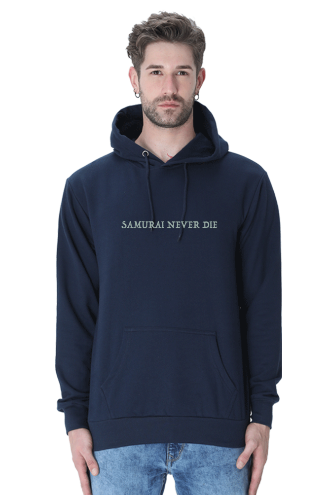 "SAMURAI NEVER DIE" ANCIENT CAT INSPIRED HOODED SWEATSHIRT HOODIE