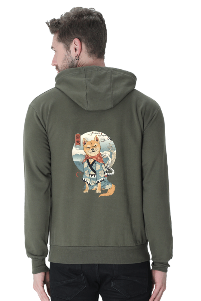 "SAMURAI NEVER DIE" ANCIENT CAT INSPIRED HOODED SWEATSHIRT HOODIE