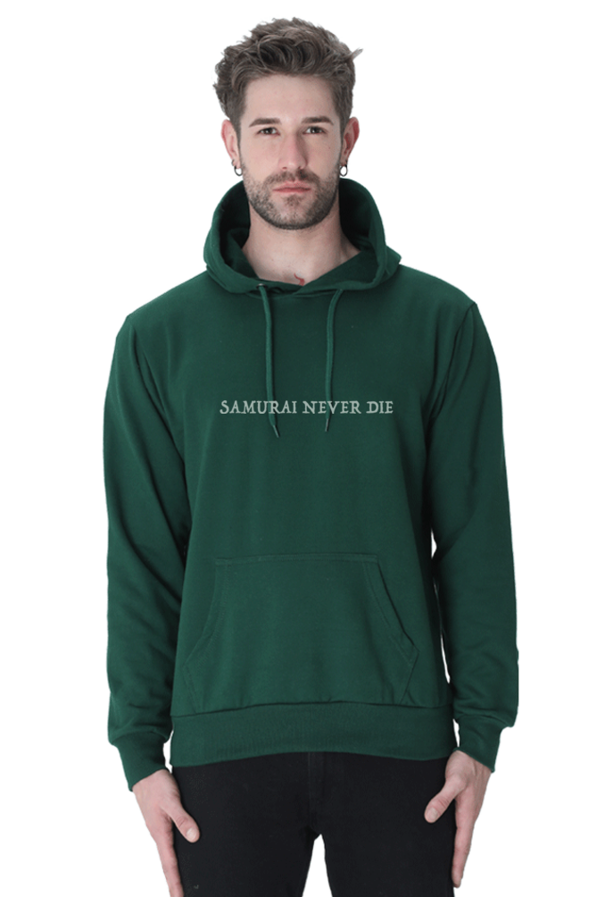 "SAMURAI NEVER DIE" ANCIENT CAT INSPIRED HOODED SWEATSHIRT HOODIE