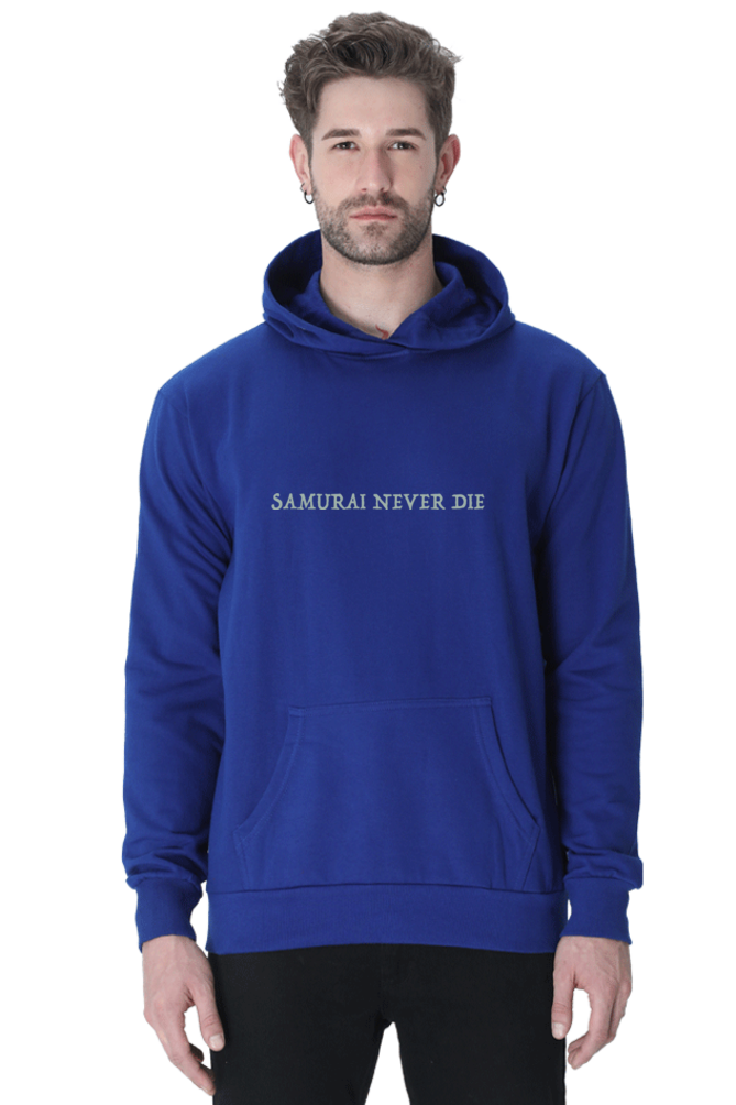 "SAMURAI NEVER DIE" ANCIENT CAT INSPIRED HOODED SWEATSHIRT HOODIE